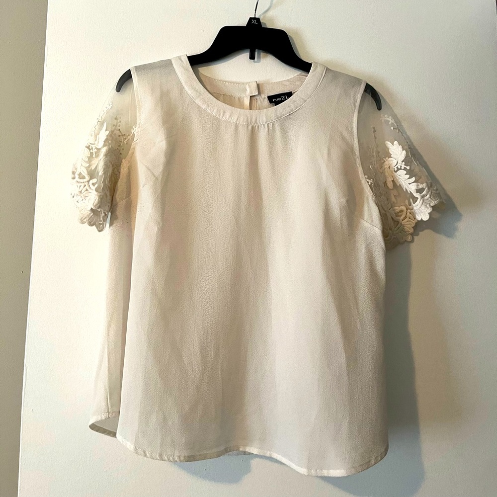 white lace blouse